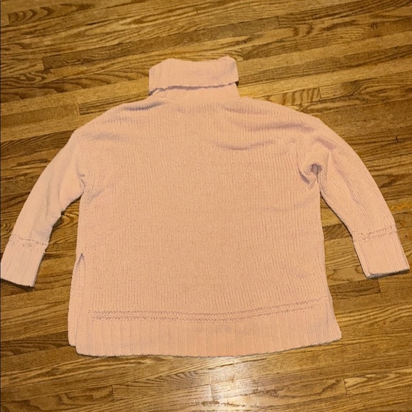 Aerie Pink Turtle Neck Sweater Oversized Knit - Picture 8 of 12